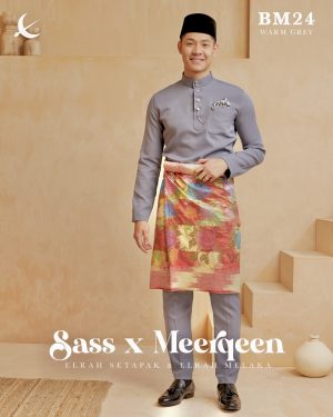 Baju Melayu Warm Grey