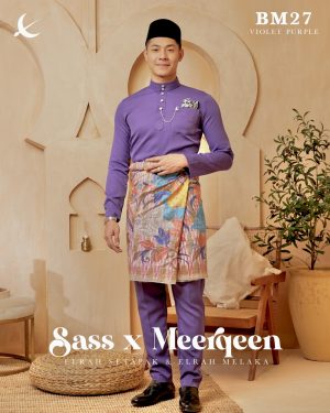Baju Melayu Violet Purple