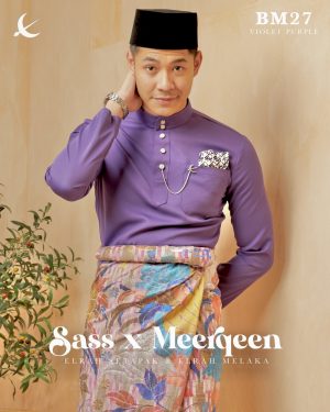 Baju Melayu Violet Purple